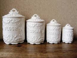 Image Result For White Ceramic Kitchen Canisters White Kitchen Canisters Vintage Canister Sets Vintage Canisters