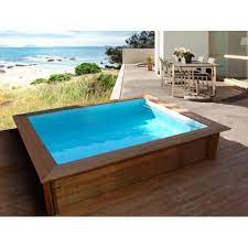 habitat et jardin piscine bois carree lulu 2 26 x 2 26 x 0 71 m piscine bois carree piscine bois piscine hors sol