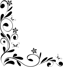 Transparent Black Flower Png Flower Black And White Border Design Clipart Full Size Clipart 5237090 Pinclipart Nan wind canvas print 3 pcs black and white red rose canvas art painting abstract wall art decorations flower picture on canvas for home decor valentines gift stretched.