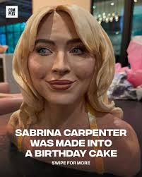 Espresso flavor or he fumbled Joe Rogan had a Sabrina Carpenter cake made  for his daughter's birthday. [ via: @joerogan ]