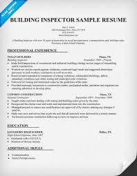 building inspector cv december 2020