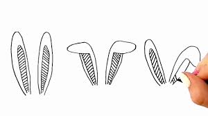 First, make a large ear followed by a large amount of hear and a smaller ear. Rabbit Ears How To Draw 6 Different Poses Drawings For Children Youtube