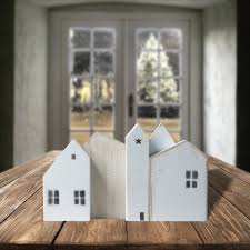 Reclaimed Wooden Houses Painted White And Distressed With Little Windows And Doors These Are 5 Separate Piec House In The Woods Farmhouse Decor Wood Decor