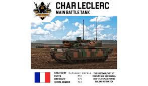 Sa vitesse maximum est de 70 km/h. Char Leclerc