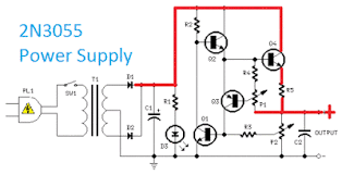 2n3055 Variable Dc Power Supply Circuit And Explanation Power Supply Circuit Electronics Circuit Power Supply