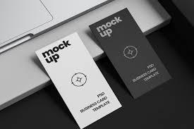 The shadow is also quite naturally created. Vertical Business Card Mockups On Desk Graphicxtreme