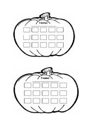 Pumpkin Behavior Incentive Sticker Chart