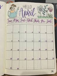 My Monthly Calendar For April Calendar April Bujo Bullet Bulletjournal M Bullet Journal Monthly Calendar Bullet Journal Ideas Pages April Bullet Journal
