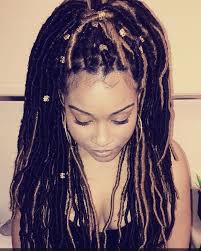 Faux Locs Hair Black And Blonde The Best Faux Locs Tutorial African American Hairstyle Videos Aahv Faux Locs Hairstyles Hair Styles Faux Dreads