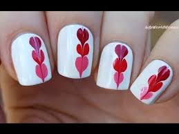 Needle Nail Art 17 Valentine S Day Drag Marble Heart Nails Design Youtube Heart Nail Designs Heart Nails Diy Heart Nails