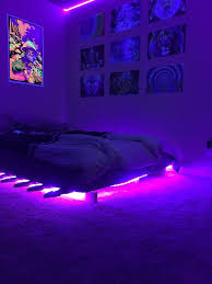 Trippy Neon Lit Room In 2020 Neon Room Neon Bedroom Dream Rooms