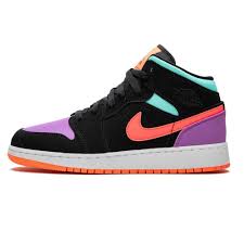 Black And Orange Air Jordan 1 Mid Air Jordan 1 Mid Gs Candy Air Jordans Jordan 1 Mid Custom Nike Shoes