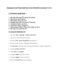 Mungkin itu pertanyaan yg ada di hati pembaca seluruh. Panduan Setting Kertas F4 Di Printer Canon Ip 2770
