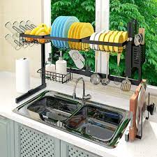 Maybe you would like to learn more about one of these? Amazon Com Fit Sink 24 41 L 2021 Adbiu Over The Sink Drying Rack Expandable Dimension Snap On Design 2 Tier Large Dish Rack Stainless Steel Kitchen Count Organization And Storage Home Kitchen