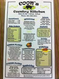 Coon S Country Kitchen Menu Menu For Coon S Country Kitchen Jayess Jayess