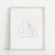 Father And Baby Line Art Print Father And Child Gift For Daddy Father Son Fathers Day Printable Baby Illustration Dad And Baby Line Art Drawings Mothers Day Drawings Baby Illustration