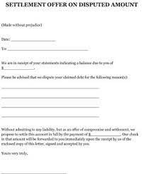 Legla letter sample without prejudice : Settlement Offer On Disputed Amount Letter Sample Small Business Free Forms