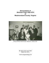 Descendants of Anthony Henckel