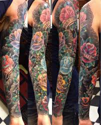 Traditional Rose Sleeve Tattoo Sleeve Filler Tattoo Background Traditional Tattoo Sleeve