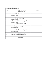 Doc Difference Among Sole Propreietorship Partnership And Corporation Russell Ahmed Academia Edu