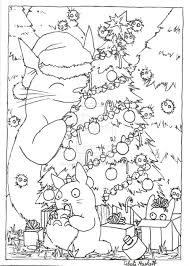 Totoro Christmas Card Lineart By Graywolfshadow Deviantart Com On Deviantart Christmas Coloring Pages Cute Coloring Pages Coloring Pages