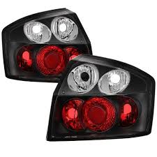Black 2002 2005 Audi A4 S4 Quattro Rear Tail Lights Brake Lamps Set Left Right Both Driver Passenger Side Pair Replacement Stop Taillig Audi A4 Audi Euro Style