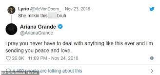 Ariana Grande Hits Back At Twitter Troll Who Accused Her Of Milking Mac Miller S Death Daily Mail Online