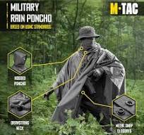 Amazon.com: M-Tac Tactical Rain Poncho - Army Military ...