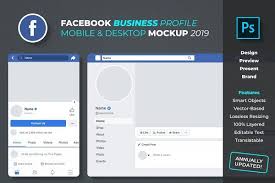 Facebook Business Profile Mockup By Feingold Shop On Creativemarket In 2020 Social Media Mockup Facebook Business Facebook Design