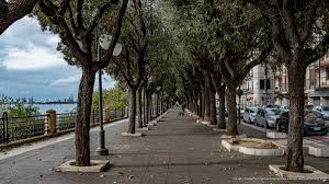 Taranto is a coastal city in apulia, southern italy. The Promenade Of Viale Virgilio Taranto