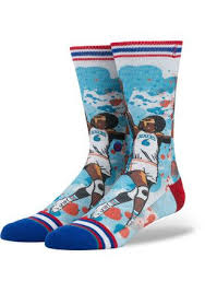 Julius Erving Philadelphia 76ers Legends Mens Crew Socks Mens Socks Erving Stance Socks