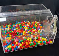 Curved Lid Acrylic Scoop Bin - 12" Wide