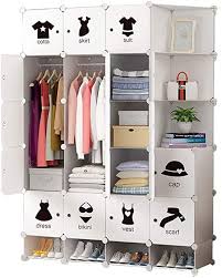 The curtain front allows easy access to your wardrobe while the wheels allow for easy mobility. Simple Wardrobe Nordic Style Wardrobe Closet For Hanging Clothes Shoes Simple White Space Saving Combination Cl Clothes Cabinet Bedroom Armoire Hanging Clothes