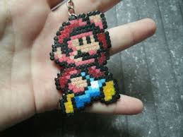 Porte Cles Magnet Mario Super Mario Nintendo Pixel Art Hama Beads Perler Beads Designs Fuse Beads