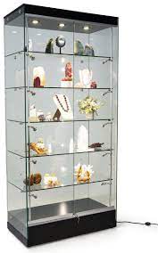 While some cabinets have lockable doors, others can be open or. Modern Glass Display Cabinet Ships Fully Assembled