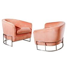 Pair Of Milo Baughman Chrome Tufted Barrel Chairs 1stdibs Com Barrel Chair Chair Cool Chairs