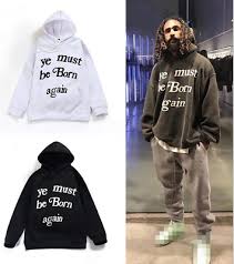 Cpfm kids see ghosts kanye ksg 后背发泡字母 帽衫 连帽卫衣ksgclub发泡后背字母帽衫. Newest Ye Must Be Born Again Sweatshirt Sale Off 55
