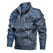 Tacvasen Mens Leather Jacket Spring Autumn Men Vintage Motorcycle Faux Leather Jacket Coat Pu Leather Jacket Jaqueta Roupas Masculino