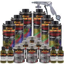Olive Green T74 Urethane Spray On Truck Bed Liner 1 5 Gallon Kit W Spray Gun Ebay