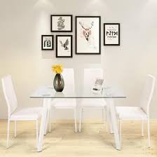 It Includes One Tempered Glass Top Table And 4 Pvc Leather Chairs That Make It Looks Fantastic In Any Room Furniture Tempered Glass Table Top Glass Top Table