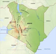 Kenya is an extraordinarily diverse country: Kenya Physical Map