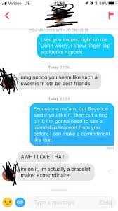 Tinder is an american geosocial networking and online dating application that allows users to anonymously swipe to like or dislike other profiles based on their photos, a small bio. What S It Like Making Friends Of The Opposite Sex On Tinder Cuz This Makes Me Look Forward To It Tinder