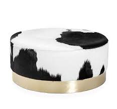 Black And White Ottoman Bench Pin By Marciatreasures On Elegant Furniture High End Round Ottoman Ottoman Design Leather Coffee Table