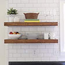 Floating shelves are a brilliant solution for many reasons. Diy Kitchen Floating Shelves Lessons Learned Angela Marie Made