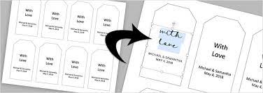 Instructions Templates To Make Your Own Wedding Favor Tags Gift Tag Template Gift Tag Template Free Free Gift Tags