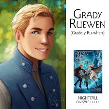 Time to reveal Grady, drawn by @laura.hollingsworth, who captured him  perfectly, imho. I know a lot of you were surprised by how young Edaline  looked--and I know that's probably because it's hard