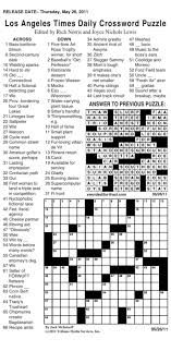 Los angeles times crossword puzzle for today. Los Angeles Times Daily Crossword Puzzle