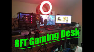 Review On 650 8ft Motorized Gaming Desk From Ikea Karlby Flexispot Youtube