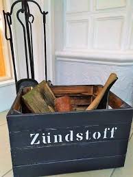 Kaminholzkorbbrennholz Etsy Fireplace Baskets Fire Basket Wooden Basket