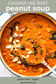 Coconut Red Lentil Peanut Soup Recipe In 2020 Lentil Recipes Whole Food Recipes Recipes